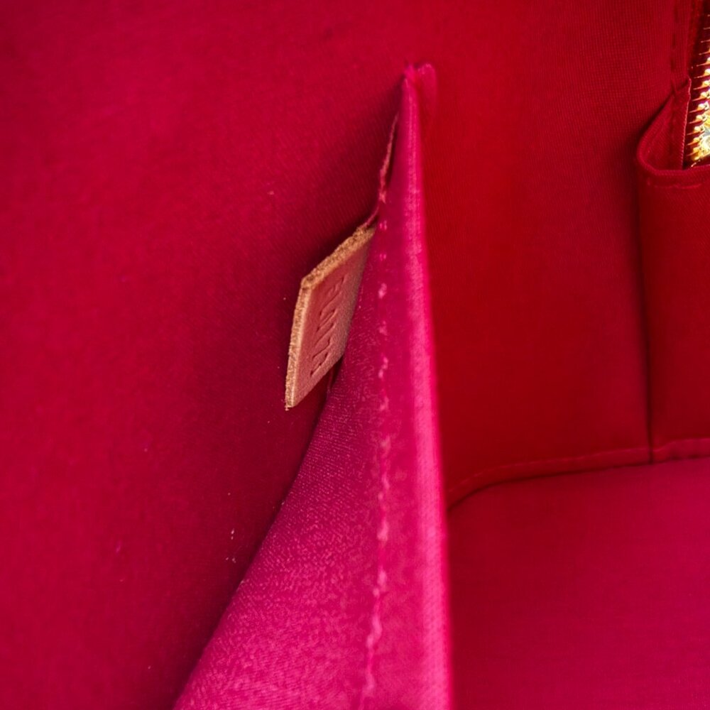 Authentic Dark Red Louis Vuitton Vernis Alma PM Pomme D’Amour Bag - Picture 9 of 15
